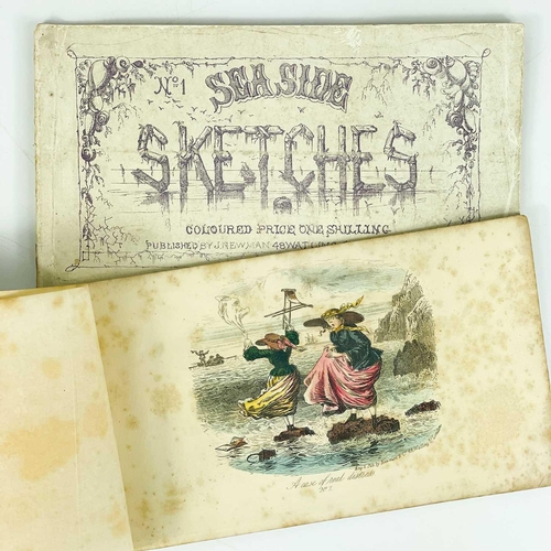 301 - Three picture books. 'Seaside Sketches No.1,' published by J. Newman, 48, Watling St, London, origin... 