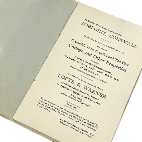 314 - Two booklets. 'Bye–Laws Made by the Mayor, Aldermen and Burgesses of the Borough of Saltash Acting a... 