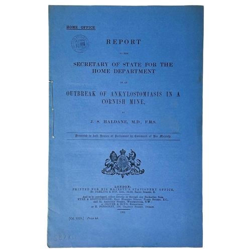 317 - J. S. Haldane. 'Report to the Secretary of State for the Home Department,' 'On an Outbreak of Ankylo... 