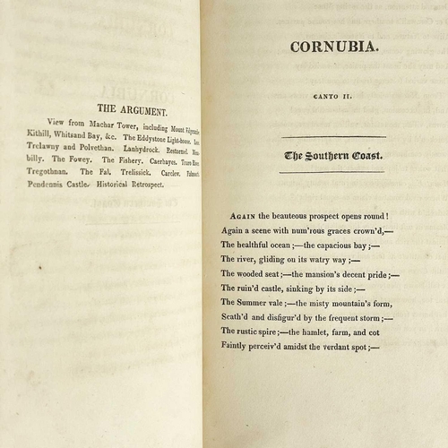 327 - George Woodley Cornubia A poem in five cantos, descriptive of the most interesting scenery, natural ... 