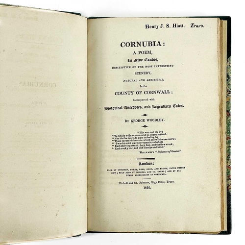 327 - George Woodley Cornubia A poem in five cantos, descriptive of the most interesting scenery, natural ... 