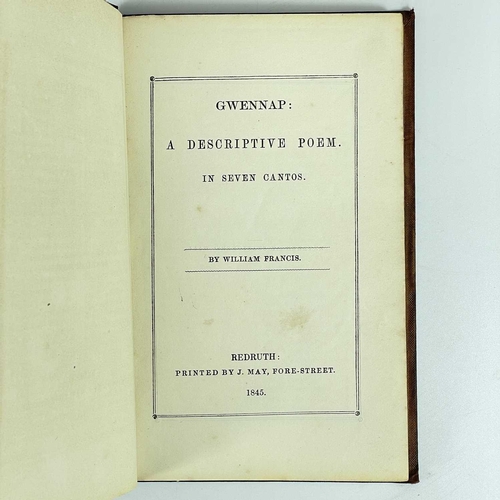 328 - William Francis Gwennap - A Descriptive Poem In Seven Cantos Published by J. May, Fore St, Redruth, ... 