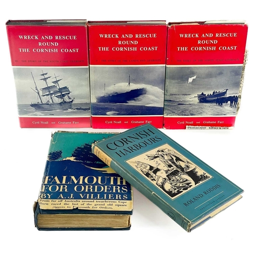 333 - Five works with a nautical interest. A.J.Villiers. 'Falmouth for Orders', first edition, 301 pages, ... 