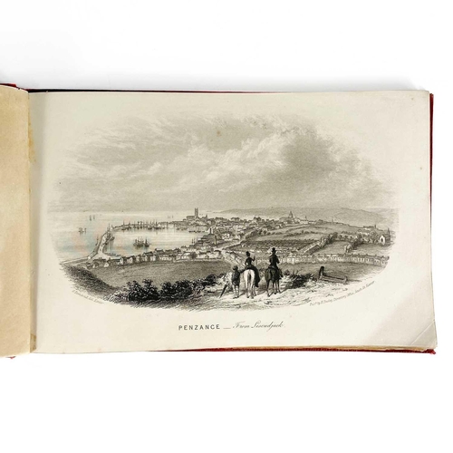 34 - H. Besley's Views in Cornwall twenty three engraved plates with tissue guards, original maroon blind... 