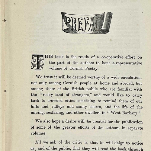 357 - Poetry interest. Three works. R. Hambly. 'Down in a Mine and Poems of West Cornwall &C,' first editi... 