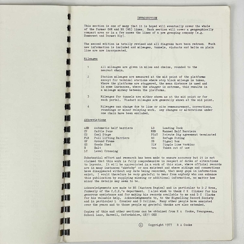 363 - Two works on G. W. R. in Cornwall. R. A. Cooke. 'Track Layout Diagrams of the G. W. R. and BR W. R. ... 