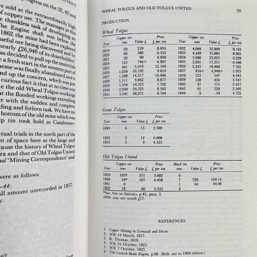 366 - Cornwall Central Mines two volumes T. A. Morrison, Cornwall Central Mines: The Northern District, 18... 