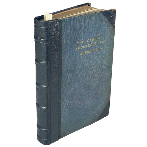 382 - 'The Cambrian Archaeological Association'. Truro meeting, 1862 programme, bound with a list of antiq... 