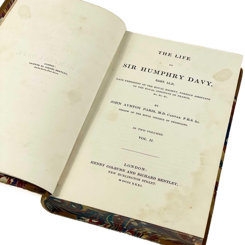 393 - The Life of Sir Humphry Davy. John Ayrton Paris (fellow of the Royal College of Physicians). 'The Li... 