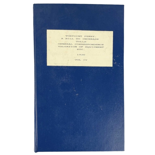 396 - Torpoint Ferry Interest. Carew-Pole Papers Correspondence, plans, surveys etc for a new ferry, 1893-... 