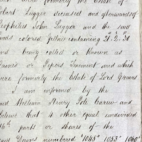 398 - Cornwall Railway interest. Carew-Pole Papers. Three vols of bound letters and indentures. Vol I-'Two... 