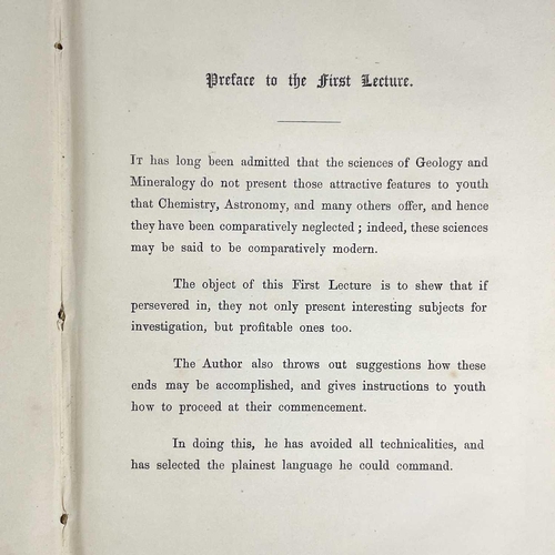 402 - George Henwood M.E Four Lectures on Geology and Mining Read at the Mechanics Institutions, Leeds, Hu... 