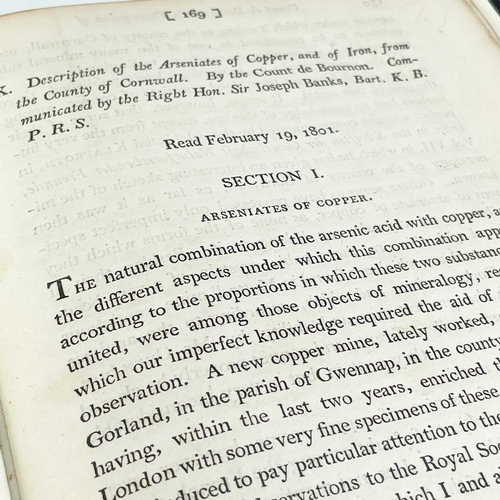 409 - Count De Bournon Descriptions of the Arseniates of Copper and of Iron, from the County of Cornwall T... 