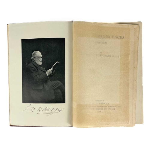 41 - Colonel H. W. Williams Some Reminiscences (1838-1918) Published by J. A. D. Bridger, Penzance. 112 p... 