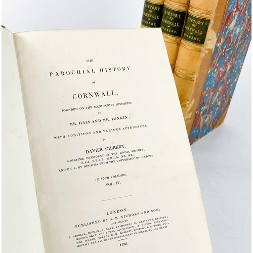 413 - Davies Gilbert. 'The Parochial History of Cornwall'. 'Founded on the Manuscript Histories of Mr Hals... 