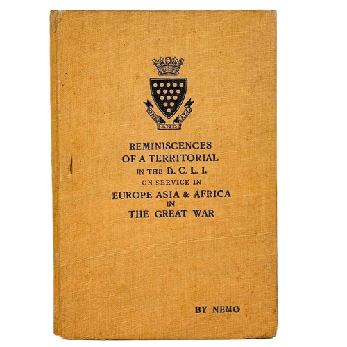 419 - Duke of Cornwall Light Infantry Interest Nemo. 'Reminiscences of a Territorial in the D.C.L.I. on Se... 