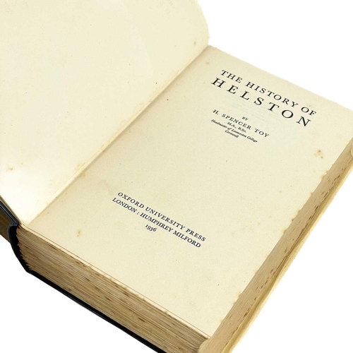 443 - H. Spencer Toy. 'The History of Helston,' 1936. First edition, 652 pages, some small nibbles to uncl... 