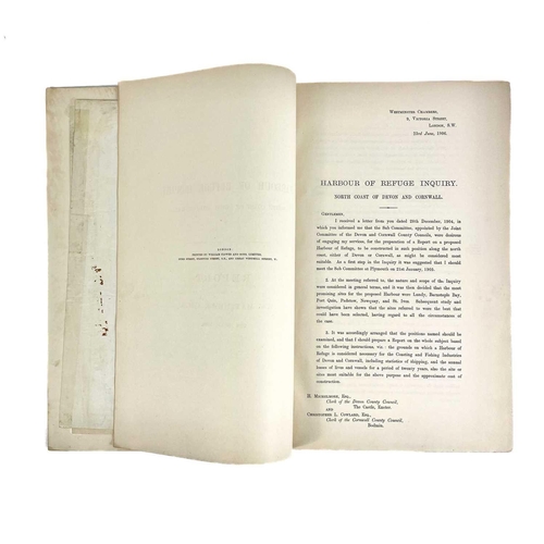 444 - William Matthews C.M.G. 'Harbour of Refuge inquiry North Coast of Devon and Cornwall'. First edition... 