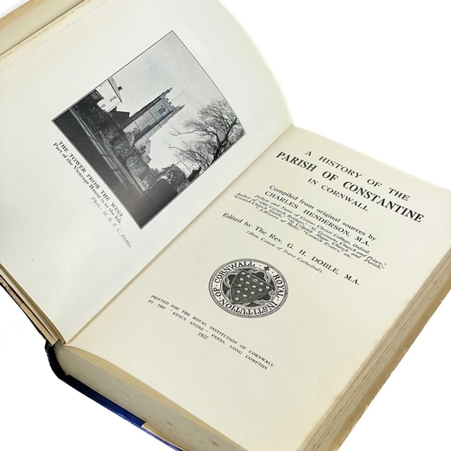 448 - A History of the Parish of Constantine in Cornwall Charles Henderson, edited by the Rev G. H. Doble ... 