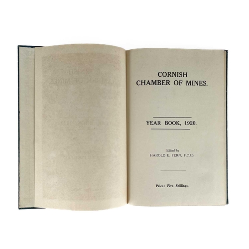 45 - Harold E. Fern Cornish Chamber of Mines Year Book, 1920 Published by the Cornish Chamber of Mines, o... 