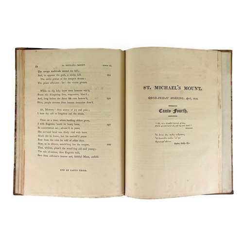 450 - Thomas Hogg. 'St Michaels Mount in Cornwall; A Poem'. (Master of the Free Grammar School, Truro), fi... 