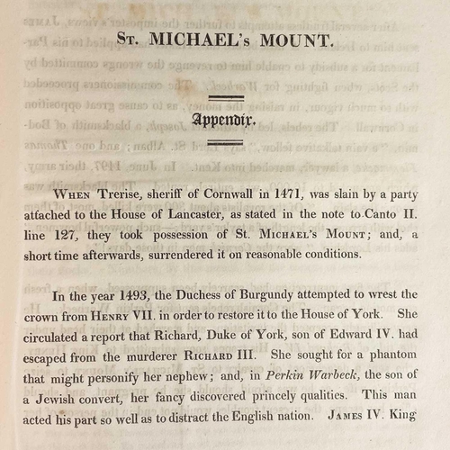 450 - Thomas Hogg. 'St Michaels Mount in Cornwall; A Poem'. (Master of the Free Grammar School, Truro), fi... 