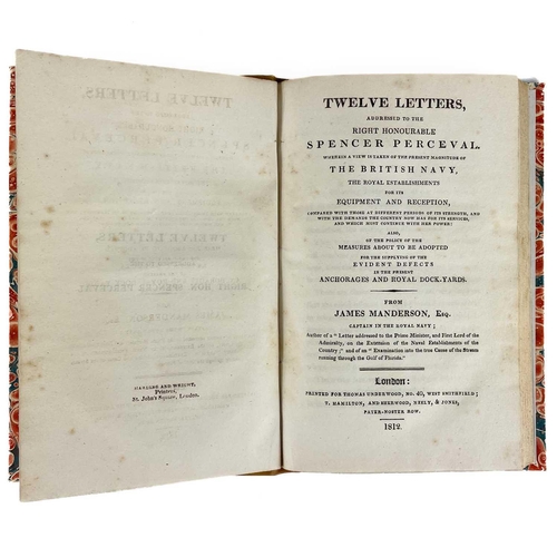 451 - Early planning of a Falmouth Naval Harbour. James Manderson. 'Twelve Letters Addressed to the Right ... 