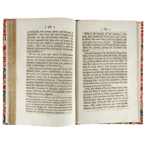 451 - Early planning of a Falmouth Naval Harbour. James Manderson. 'Twelve Letters Addressed to the Right ... 