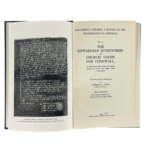 465 - Two works on the Reformation in Cornwall Lawrence S. Snell. 'Documents Towards a History of the Refo... 