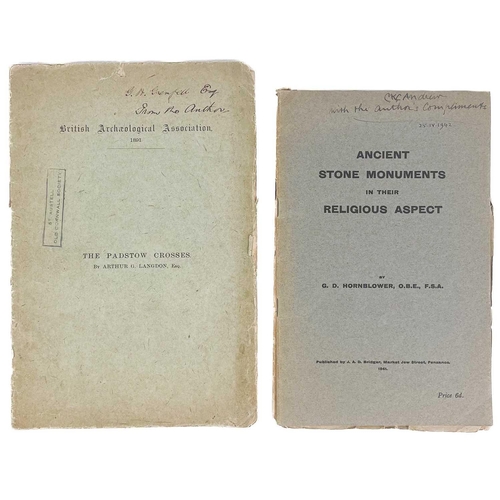 470 - Three works on ancient Cornish history. Arthur G. Langdon. 'The Padstow Crosses'. (The British Archa... 