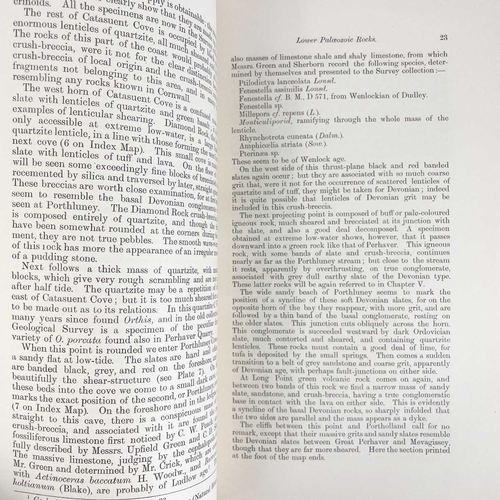 474 - Clement Reid F.R.S. 'The Geology of the Country Around Mevagissey'. First edition, 73 pages, 7 plate... 