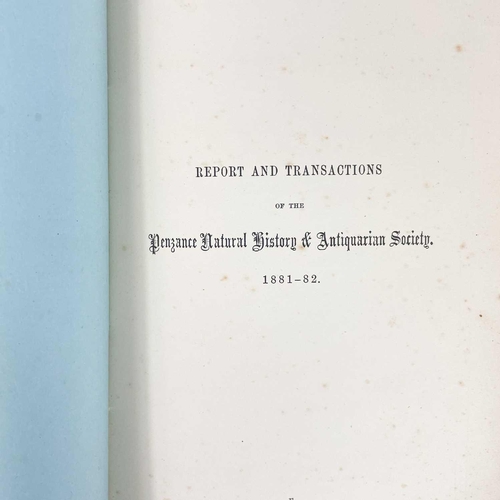 476 - 'Penzance Natural History and Antiquarian Society Report and Transactions 1881-1882'. Pages numbered... 