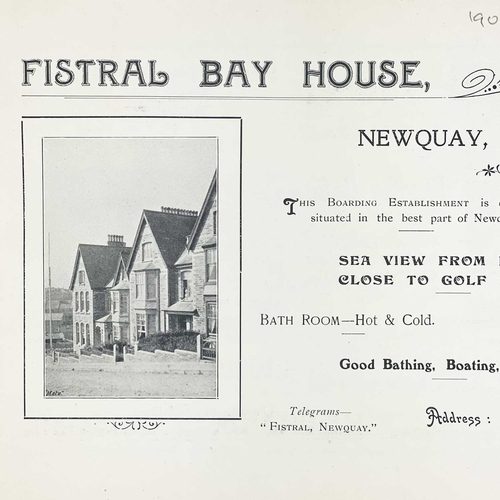 494 - Newquay Interest. Six works. 'Mates Illustrated Newquay' 80 pages, 1902. 'Newquay on the Cornish Coa... 