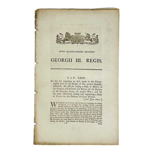 503 - Mining interest. Two acts of Parliment. 'An Act for repealing an Act, made in the Thirt-eighth Year ... 