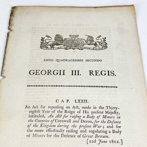 503 - Mining interest. Two acts of Parliment. 'An Act for repealing an Act, made in the Thirt-eighth Year ... 