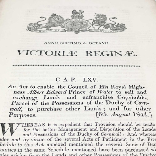 511 - Three Acts of Parliament. 'An Act to Provide for the Division of the Deanery of Saint Burian into Th... 