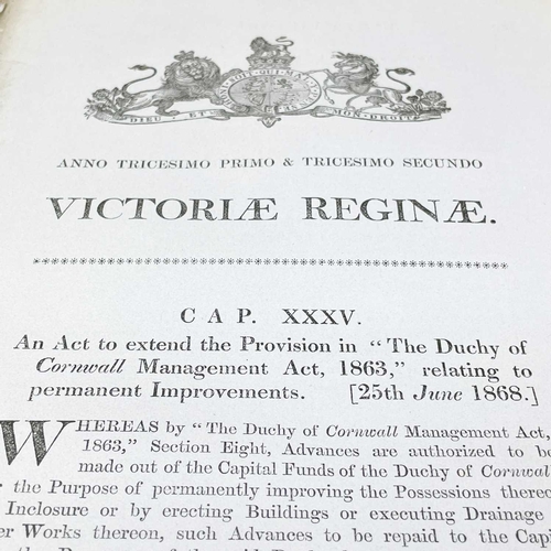 511 - Three Acts of Parliament. 'An Act to Provide for the Division of the Deanery of Saint Burian into Th... 