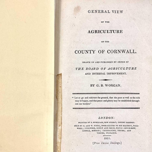 516 - G. B. Worgan. 'General View of the Agriculture of the County of Cornwall'. 'Drawn Up and Published b... 