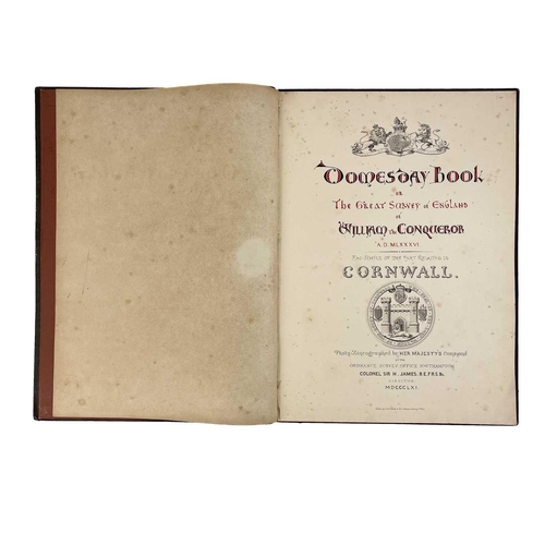 536 - Colonel Sir H. James. 'Domesday Book,' 1859. 'Or the Great Survey of England of William the Conquero... 