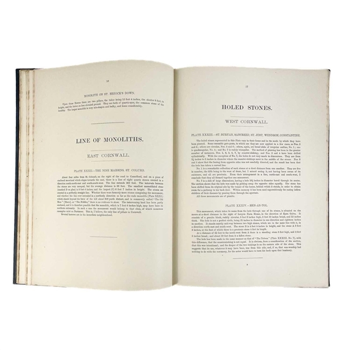 538 - William Collings Lukis. 'Prehistoric Stone Monuments of The British Isles. Cornwall'. First edition,... 