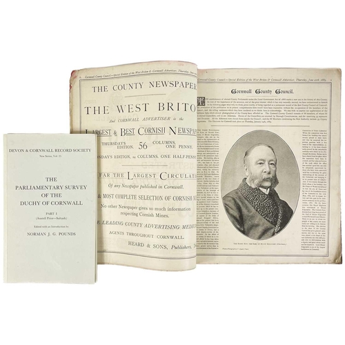 549 - Two works. Cornwall County Council. 'Illustrated Special Edition of the West Briton and the Cornwall... 