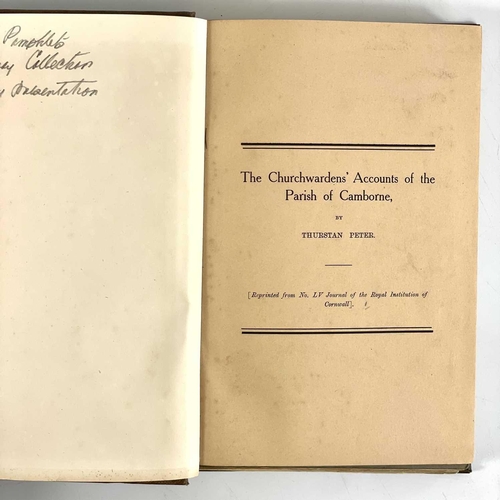 56 - Eleven Cornish tracts and pamphlets bound in one volume. Thurstan C. Peter 'The Churchwardens Accoun... 