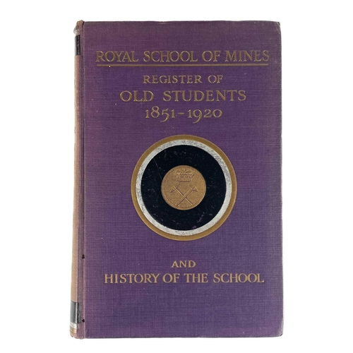 565 - Royal School of Mines interest. Miss Margaret Reeks. 'Register of the Associates and Old Students of... 