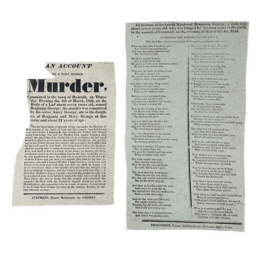 586 - 'An Account of a Most Horrid Murder'. 'Committed in the Town of Redruth, on Thursday Evening the 4th... 