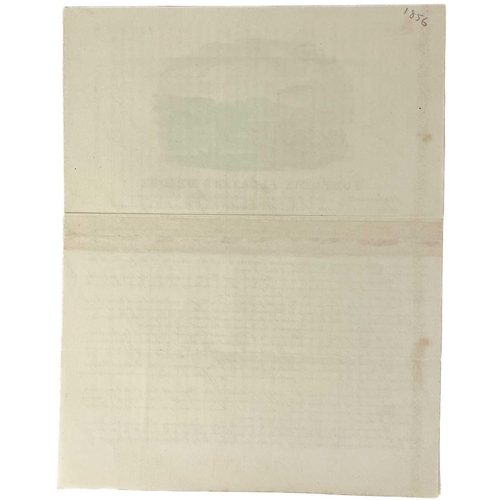 588 - Six printed broadsheets and ephemera. J. S. Enys [1866]. 'On Flint Flakes. A Paper Read before the R... 