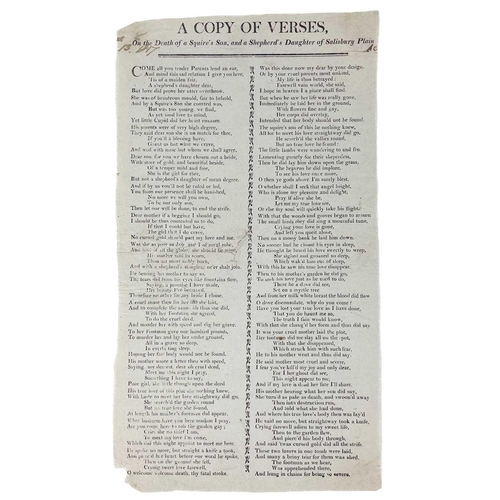 596 - Three early 19th century 'Copy of Verses' broadsheets. James Dowing. 'A Copy of Verses, Composed by ... 