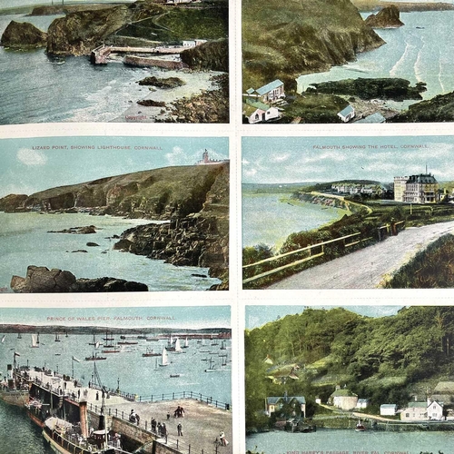 633 - Postcards and an account of a Holiday in Cornwall. 'The ‘’One and All’’ album of 36 beautifully colo... 