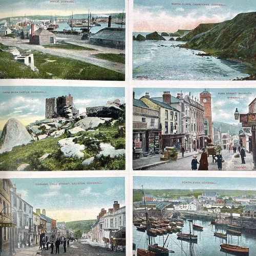 633 - Postcards and an account of a Holiday in Cornwall. 'The ‘’One and All’’ album of 36 beautifully colo... 