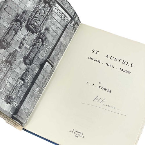 634 - Three works on St. Austell. A. L. Rowse. 'St Austell Church, Town, Parish,' first edition, hardcover... 