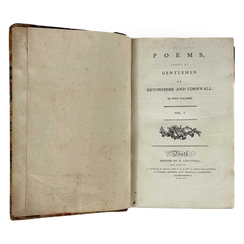 64 - Richard Polwhele (editor 1760-1838). 'Poems Chiefly by Gentlemen of Devonshire and Cornwall,' 1792. ... 